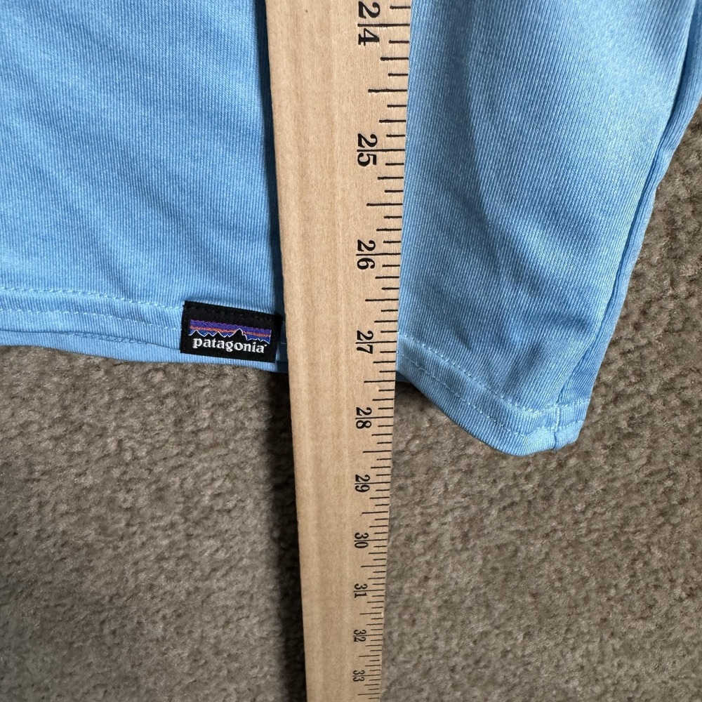 Patagonia Capilene Daily Baselayer Shirt‎ Mens Medium Blue Logo Short Sleeve - Picture 6 of 9